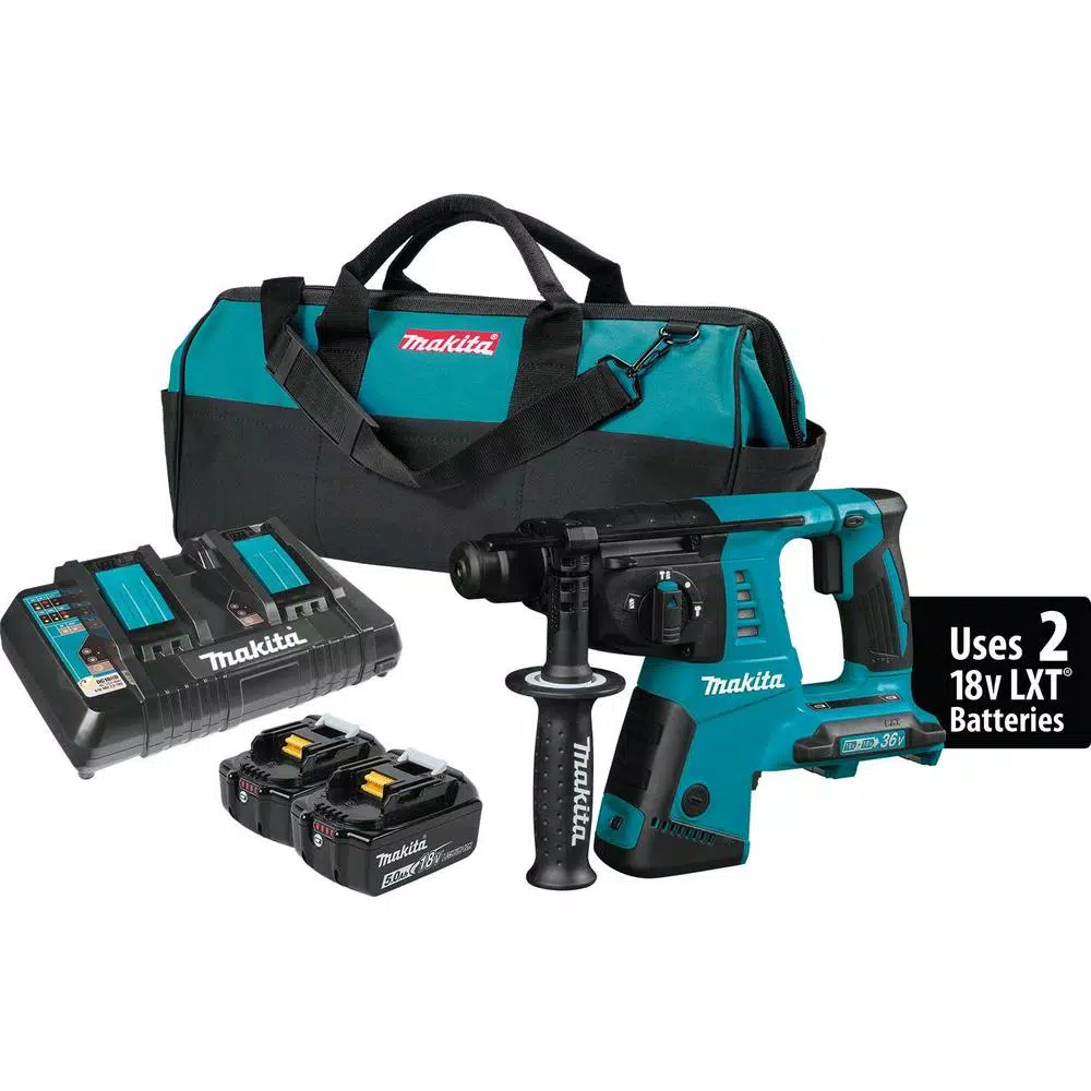 Best Sale 😀 Power Multi Tools Makita 18-Volt X2 LXT Li-Ion (36-Volt) 1 In. Cordless SDS-Plus Concrete/Masonry Rotary 🔨 Hammer Drill With (2) Batteries 5.0Ah 😍 2 Best Sale 😀 Power Multi Tools Makita 18-Volt X2 LXT Li-Ion (36-Volt) 1 In. Cordless SDS-Plus Concrete/Masonry Rotary 🔨 Hammer Drill With (2) Batteries 5.0Ah 😍 - Image 2