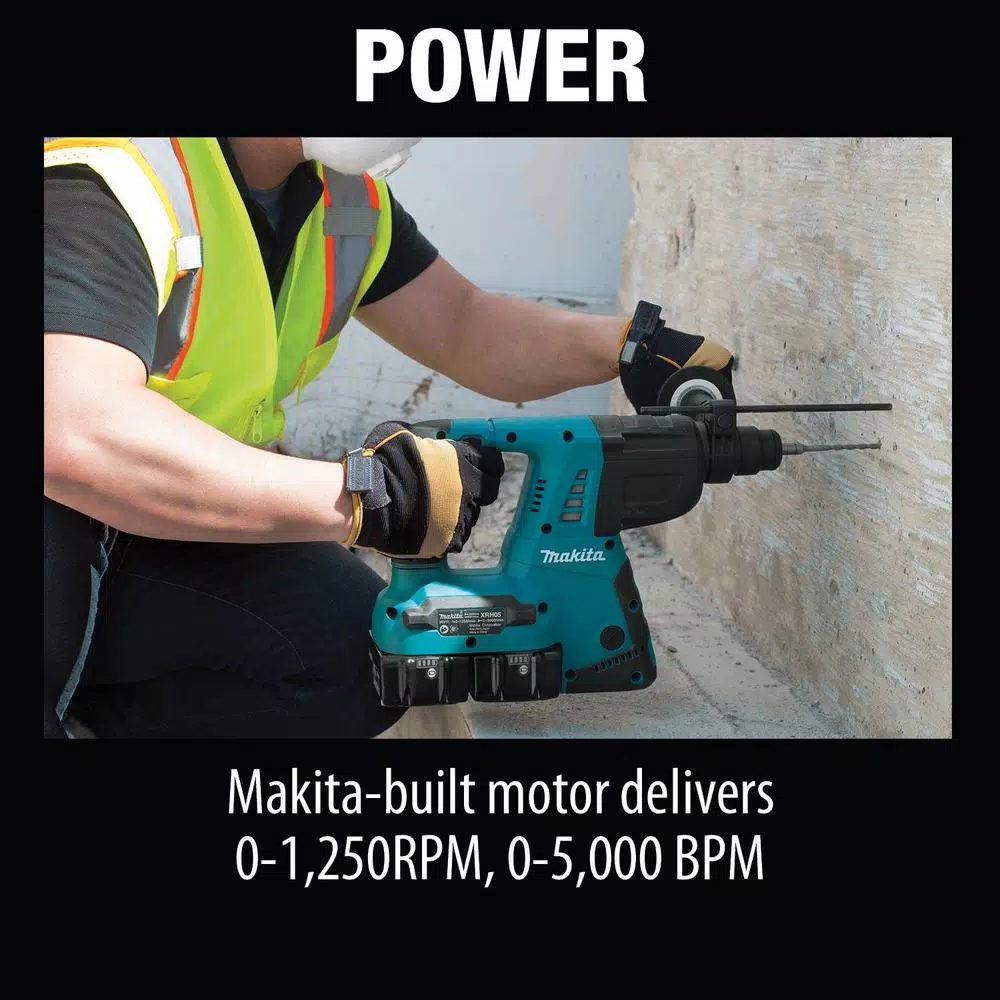 Best Sale 😀 Power Multi Tools Makita 18-Volt X2 LXT Li-Ion (36-Volt) 1 In. Cordless SDS-Plus Concrete/Masonry Rotary 🔨 Hammer Drill With (2) Batteries 5.0Ah 😍 8 Best Sale 😀 Power Multi Tools Makita 18-Volt X2 LXT Li-Ion (36-Volt) 1 In. Cordless SDS-Plus Concrete/Masonry Rotary 🔨 Hammer Drill With (2) Batteries 5.0Ah 😍 - Image 8
