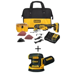 Best Pirce 🥰 Power Multi Tools DEWALT 20-Volt MAX XR Cordless Brushless 3-Speed Oscillating Multi-Tool With (1) 20-Volt 2.0Ah Battery & 5 In. Sander 🔥