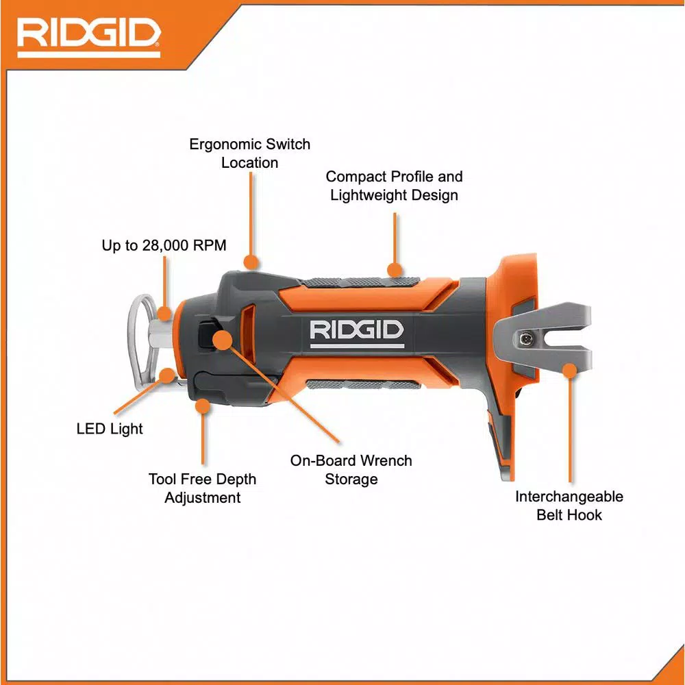 Cheapest 🤩 Power Multi Tools RIDGID 18-Volt Drywall Cut-Out Tool 😀 3 Cheapest 🤩 Power Multi Tools RIDGID 18-Volt Drywall Cut-Out Tool 😀 - Image 3