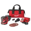 Best Sale 🥰 Sanders Milwaukee M18 18-Volt Lithium-Ion 5 In. Cordless Random Orbit Sander Kit With (1) 3.0Ah Battery, Charger And Tool Bag 🥰