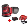 Cheap 🔔 Sanders Milwaukee M18 18-Volt Lithium-Ion Cordless 5 In. Random Orbit Sander With M18 Starter Kit (1) 5.0Ah Battery And Charger 😍