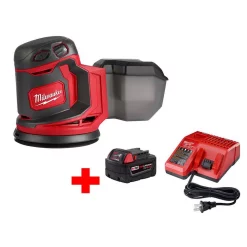 Cheap ๐ Sanders Milwaukee M18 18-Volt Lithium-Ion Cordless 5 In. Random Orbit Sander With M18 Starter Kit (1) 5.0Ah Battery And Charger ๐