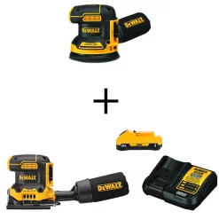 Budget π Sanders DEWALT 20-Volt MAX XRΒ Cordless Brushless 5 In. Random Orbital Sander With 1/4 Sheet Sander, (1) 20-Volt Battery 3.0Ah & Charger π₯°