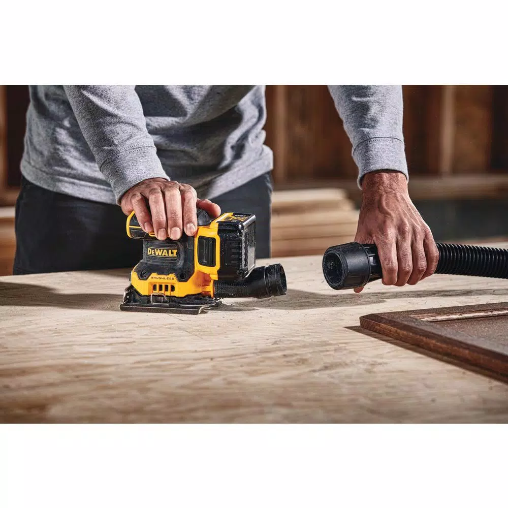 Budget 🛒 Sanders DEWALT 20-Volt MAX XR Cordless Brushless 1/4 Sheet Variable Speed Sander With (1) 20-Volt Battery 5.0Ah & Charger ⌛ 8 Budget 🛒 Sanders DEWALT 20-Volt MAX XR Cordless Brushless 1/4 Sheet Variable Speed Sander With (1) 20-Volt Battery 5.0Ah & Charger ⌛ - Image 8