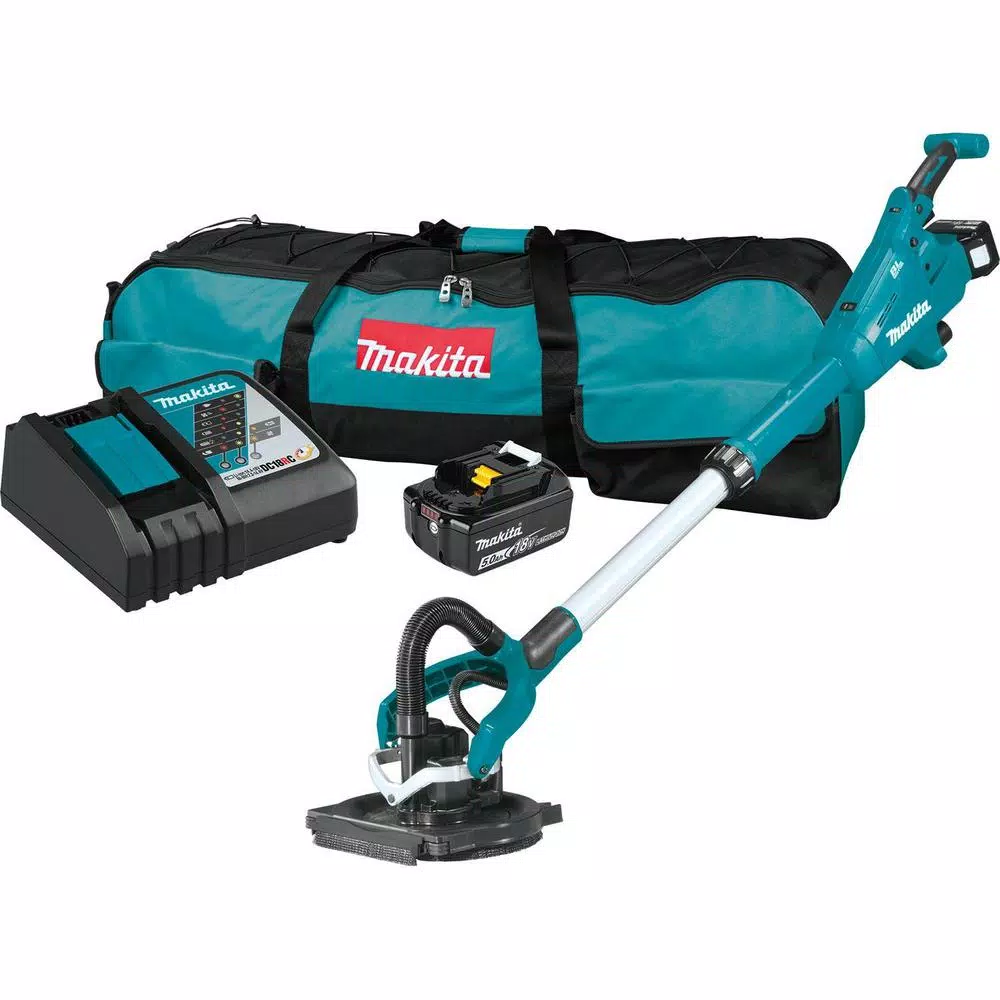 Cheapest 😍 Sanders Makita 5.0 Ah 18-Volt LXT Lithium-Ion Brushless Cordless 9 In. Drywall Sander Kit, AWS Capable With Bonus 18V LXT Cut-Out Saw 🌟 2 Cheapest 😍 Sanders Makita 5.0 Ah 18-Volt LXT Lithium-Ion Brushless Cordless 9 In. Drywall Sander Kit, AWS Capable With Bonus 18V LXT Cut-Out Saw 🌟 - Image 2