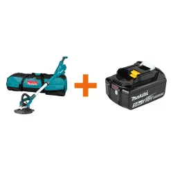 Best Sale 🛒 Sanders Makita 18-Volt LXT Lithium-Ion Brushless Cordless 9 In. Drywall Sander, AWS Capable With Bonus 18-Volt LXT Battery Pack 5.0Ah 💯