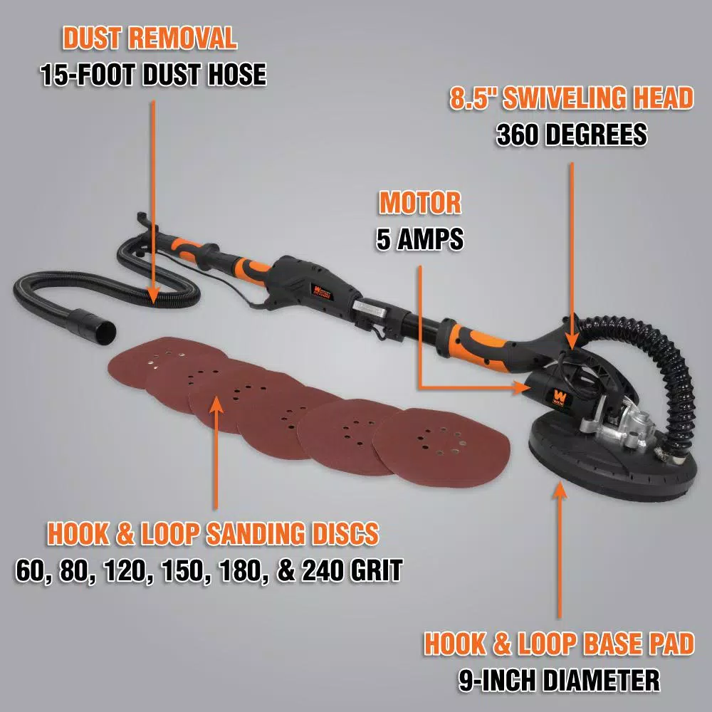 Flash Sale 👍 Sanders WEN 5 Amp Corded Variable Speed Drywall Sander With 15 Ft. Hose 🥰 2 Flash Sale 👍 Sanders WEN 5 Amp Corded Variable Speed Drywall Sander With 15 Ft. Hose 🥰 - Image 2