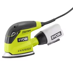 Flash Sale 😍 Sanders RYOBI 1.2 Amp Corded 5.5 In. Corner Cat Sander With Dust Bag, Sample Sandpaper, And Storage Case 🛒 -metalworking-tools Sales Store unnamed file 2562
