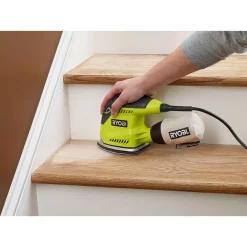 Flash Sale 😍 Sanders RYOBI 1.2 Amp Corded 5.5 In. Corner Cat Sander With Dust Bag, Sample Sandpaper, And Storage Case 🛒 -metalworking-tools Sales Store unnamed file 2568