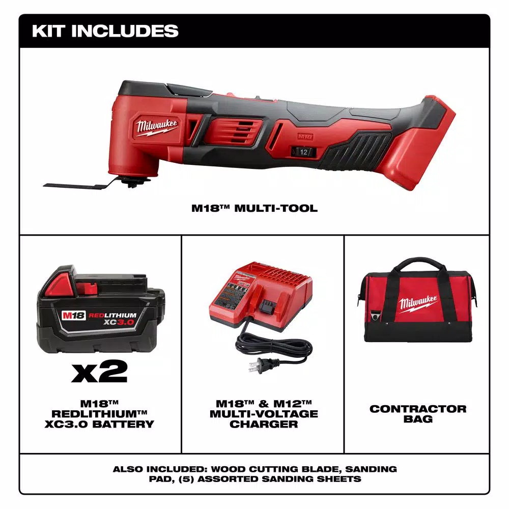 Best reviews of 🎉 Power Multi Tools Milwaukee M18 18-Volt Lithium-Ion Cordless Oscillating Multi-Tool Kit W/(2) 3.0Ah Batteries, Accessories, Charger, Bag 👍 2 Best reviews of 🎉 Power Multi Tools Milwaukee M18 18-Volt Lithium-Ion Cordless Oscillating Multi-Tool Kit W/(2) 3.0Ah Batteries, Accessories, Charger, Bag 👍 - Image 2