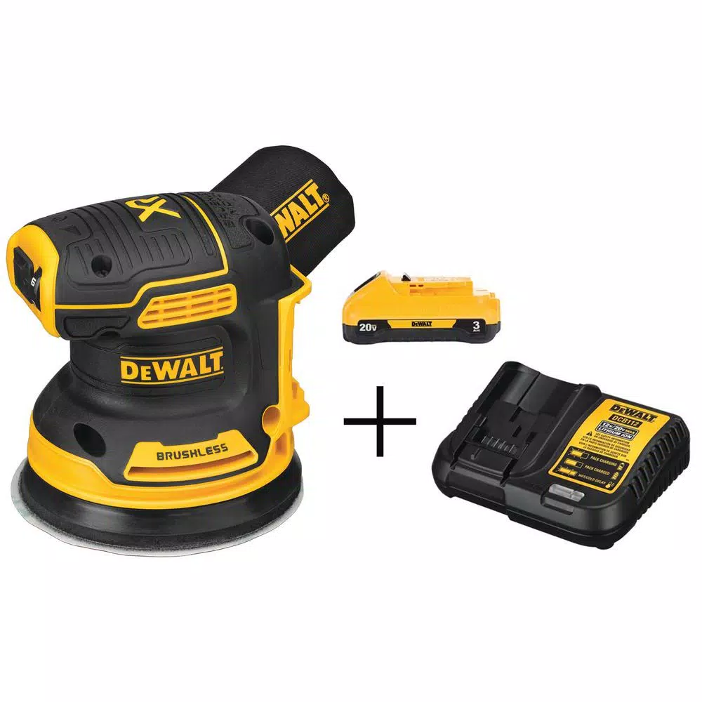 Deals 😉 Sanders DEWALT 20-Volt MAX XR Cordless Brushless 5 In. Random Orbital Sander With (1) 20-Volt Battery 3.0Ah & Charger ✨ 1 Deals 😉 Sanders DEWALT 20-Volt MAX XR Cordless Brushless 5 In. Random Orbital Sander With (1) 20-Volt Battery 3.0Ah & Charger ✨