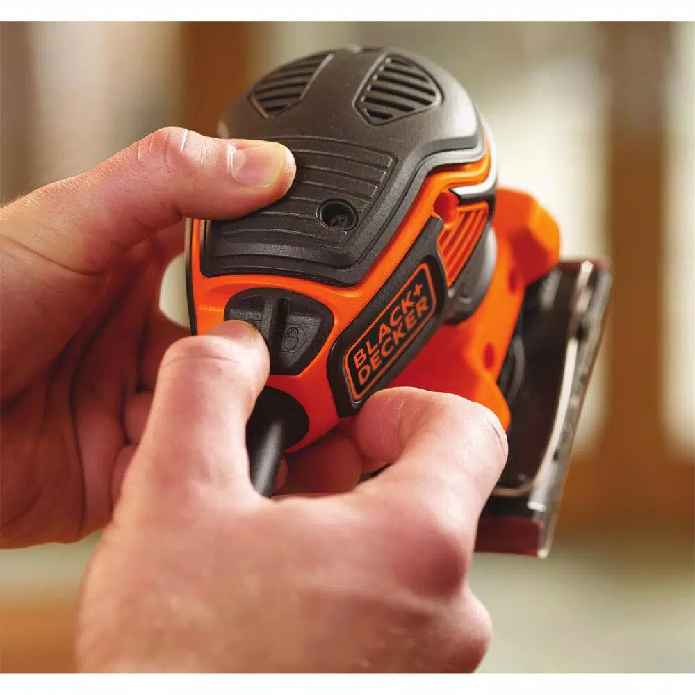 New 🌟 Sanders BLACK+DECKER 2 Amp Corded 1/4 Sheet Orbital Sander With Paddle Switch Actuation 👏 6 New 🌟 Sanders BLACK+DECKER 2 Amp Corded 1/4 Sheet Orbital Sander With Paddle Switch Actuation 👏 - Image 6