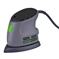 Best reviews of ❤️ Sanders Genesis Corner Palm Sander With Palm Grip, Vacuum Port, Hook-and-Loop System, Dust-Protected Power Switch And Sandpaper ❤️