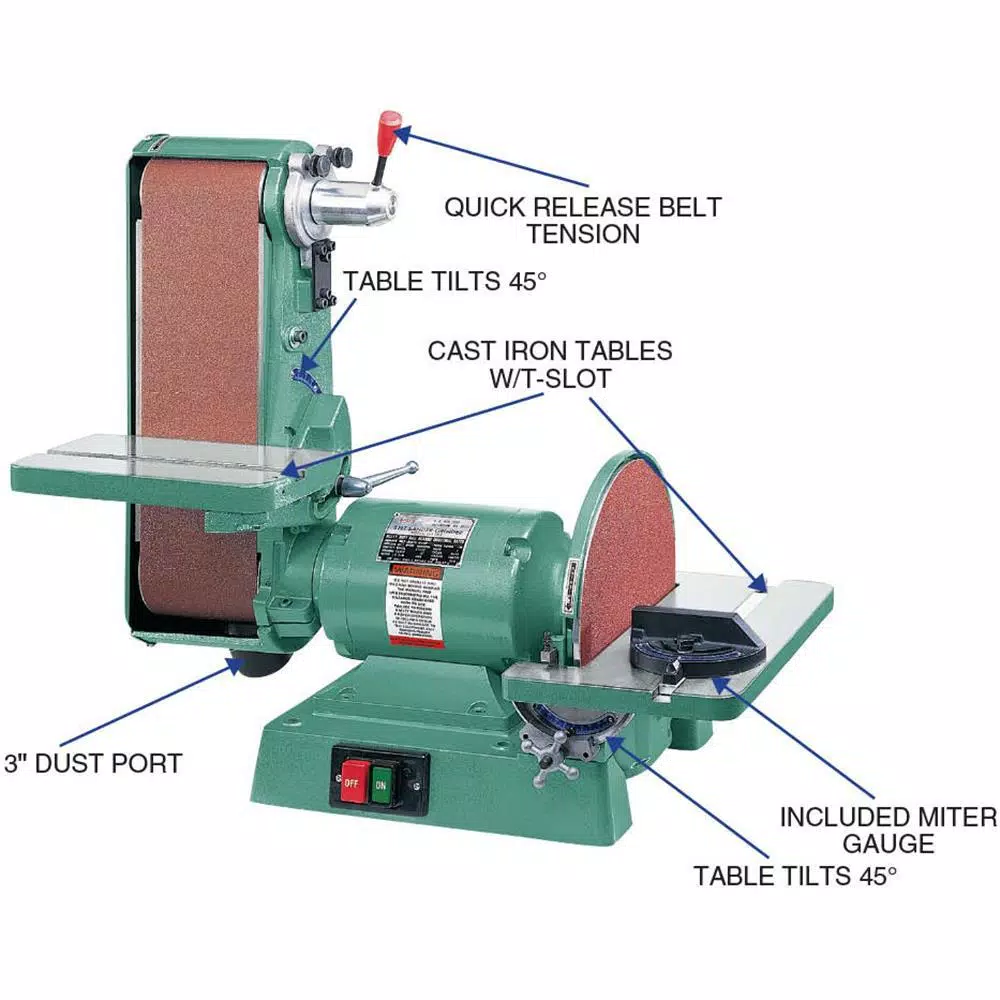 Coupon π Sanders Grizzly Industrial 6 In. X 48 In. Belt 12 In. Disc 1725 RPM Combination Sander π 2 Coupon π Sanders Grizzly Industrial 6 In. X 48 In. Belt 12 In. Disc 1725 RPM Combination Sander π - Image 2