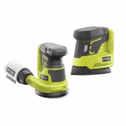 Deals 𧨠Sanders RYOBI 18-Volt ONE+ Lithium-Ion Cordless 5 In. Random Orbit Sander With ONE+ Corner Cat Finish Sander (Tools Only) π