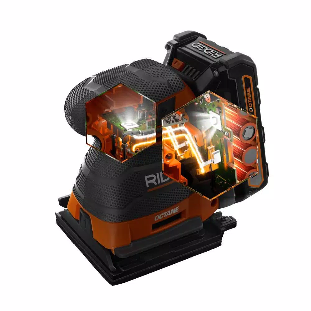 Cheap 🥰 Sanders RIDGID 18-Volt OCTANE Cordless Brushless 3-Speed 1/4 Sheet Sander With 18-Volt 2.0 Ah Lithium-Ion Battery And Charger Kit 👍 8 Cheap 🥰 Sanders RIDGID 18-Volt OCTANE Cordless Brushless 3-Speed 1/4 Sheet Sander With 18-Volt 2.0 Ah Lithium-Ion Battery And Charger Kit 👍 - Image 8