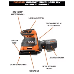 Best Pirce 👍 Sanders RIDGID 18-Volt OCTANE Cordless Brushless 3-Speed 1/4 Sheet Sander 🥰 14 Best Pirce 👍 Sanders RIDGID 18-Volt OCTANE Cordless Brushless 3-Speed 1/4 Sheet Sander 🥰 -metalworking-tools Sales Store unnamed file 3079