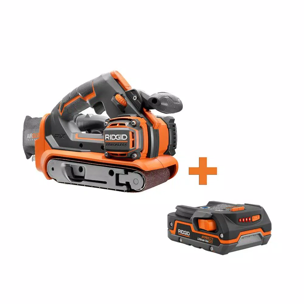 Outlet 🎁 Sanders RIDGID 18-Volt Cordless Brushless 3 In. X 18 In. Belt Sander With 1.5 Ah Lithium-Ion Battery 🔔 1 Outlet 🎁 Sanders RIDGID 18-Volt Cordless Brushless 3 In. X 18 In. Belt Sander With 1.5 Ah Lithium-Ion Battery 🔔