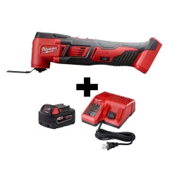 Outlet ❤️ Power Multi Tools Milwaukee M18 18-Volt Lithium-Ion Cordless Oscillating Multi-Tool W/ M18 Starter Kit W/ (1) 5.0Ah Battery And Charger 🎉
