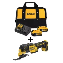 Cheapest 🎉 Power Multi Tools DEWALT ATOMIC 20-Volt MAX Cordless Brushless Oscillating Multi-Tool With (3) 20-Volt Batteries 5.0Ah & Charger 😀