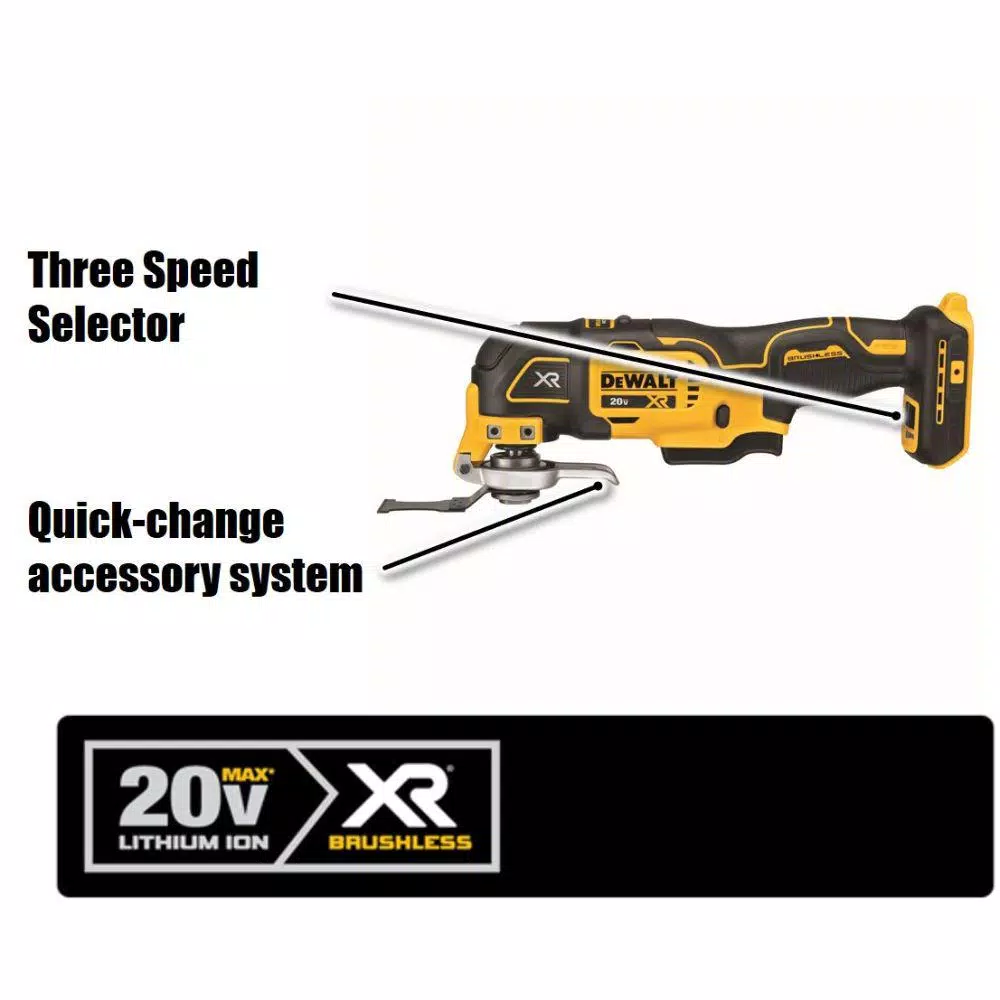Wholesale 🔥 Power Multi Tools DEWALT 20-Volt MAX XR Cordless Brushless 3-Speed Oscillating Multi-Tool With (1) 20-Volt 2.0Ah Battery & Reciprocating Saw 🔥 2 Wholesale 🔥 Power Multi Tools DEWALT 20-Volt MAX XR Cordless Brushless 3-Speed Oscillating Multi-Tool With (1) 20-Volt 2.0Ah Battery & Reciprocating Saw 🔥 - Image 2