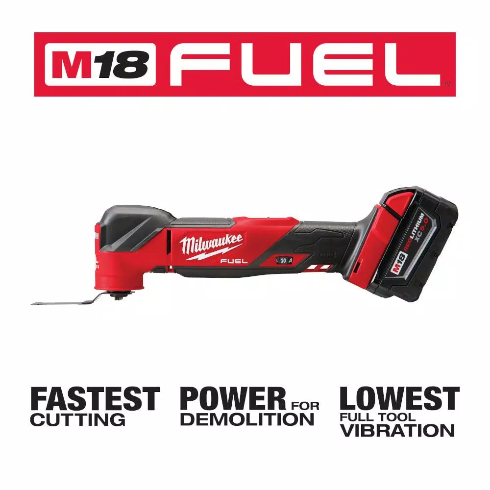 Deals 👏 Power Multi Tools Milwaukee M18 FUEL 18-Volt Lithium-Ion Cordless Brushless Oscillating Multi-Tool Kit With One 5.0 Ah Battery, Charger And Tool Bag 😉 4 Deals 👏 Power Multi Tools Milwaukee M18 FUEL 18-Volt Lithium-Ion Cordless Brushless Oscillating Multi-Tool Kit With One 5.0 Ah Battery, Charger And Tool Bag 😉 - Image 4