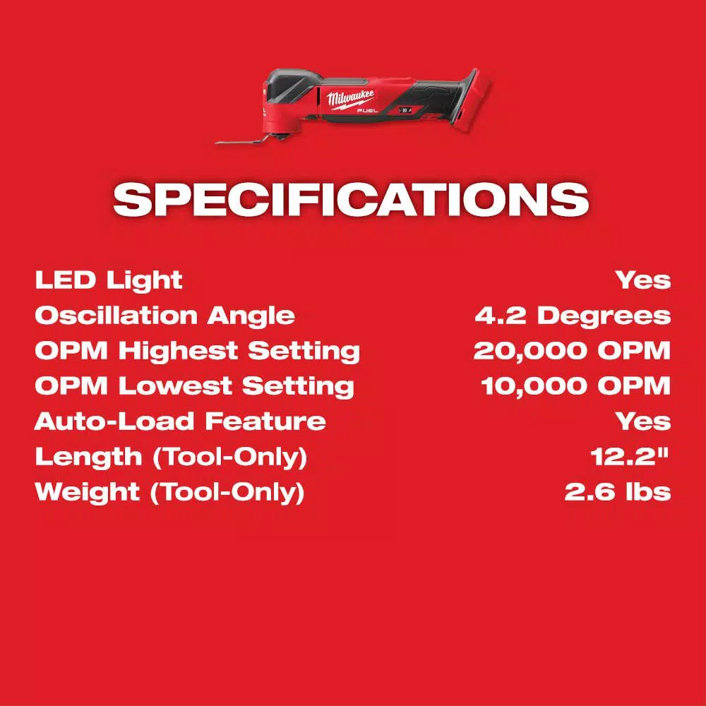 Deals 👏 Power Multi Tools Milwaukee M18 FUEL 18-Volt Lithium-Ion Cordless Brushless Oscillating Multi-Tool Kit With One 5.0 Ah Battery, Charger And Tool Bag 😉 8 Deals 👏 Power Multi Tools Milwaukee M18 FUEL 18-Volt Lithium-Ion Cordless Brushless Oscillating Multi-Tool Kit With One 5.0 Ah Battery, Charger And Tool Bag 😉 - Image 8