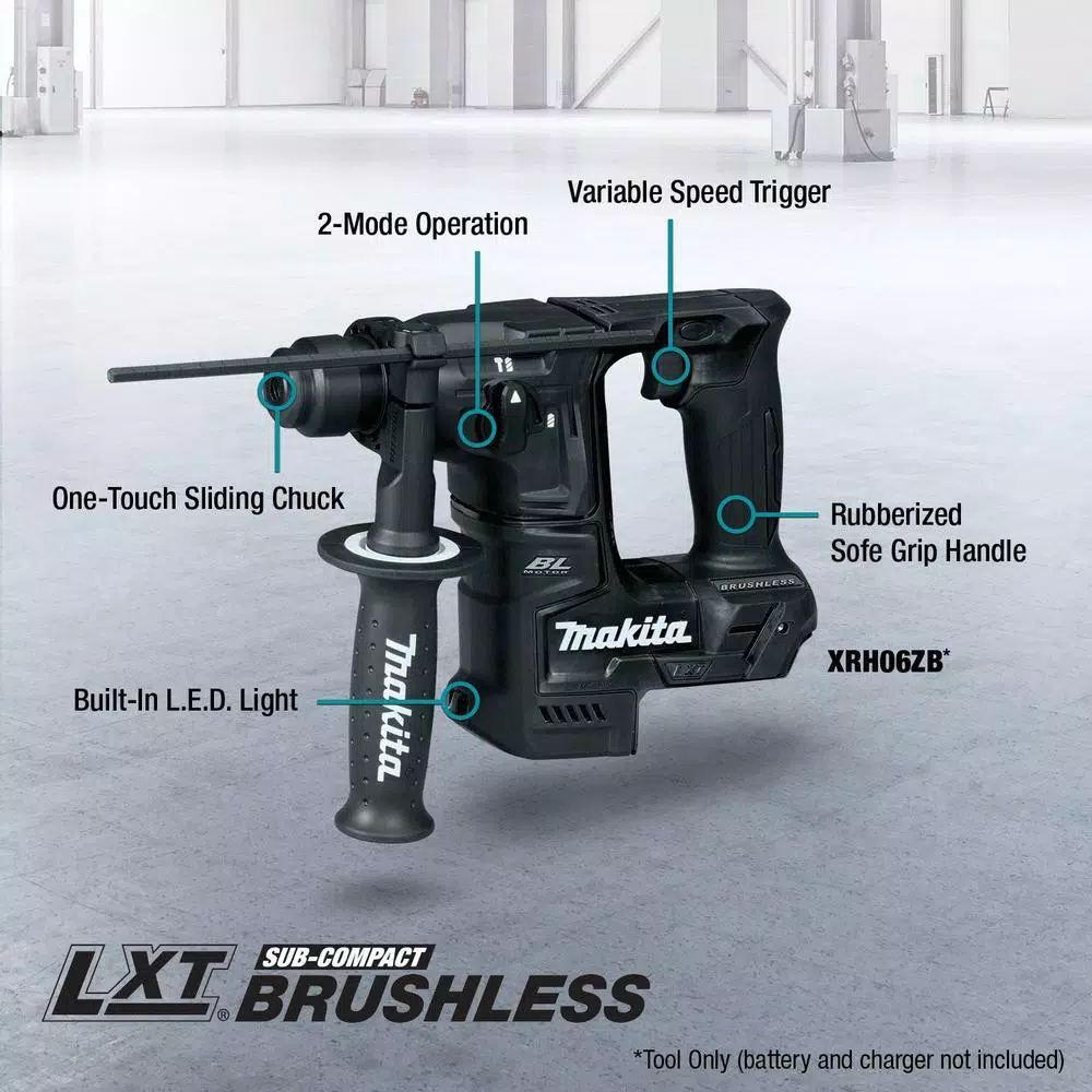 Promo 🔥 Power Multi Tools Makita 18V LXT Lithium-Ion Sub-Compact Brushless Cordless 11/16 In. Rotary 🔨 Hammer, Accepts SDS-PLUS Bits, Tool Only 👍 2 Promo 🔥 Power Multi Tools Makita 18V LXT Lithium-Ion Sub-Compact Brushless Cordless 11/16 In. Rotary 🔨 Hammer, Accepts SDS-PLUS Bits, Tool Only 👍 - Image 2